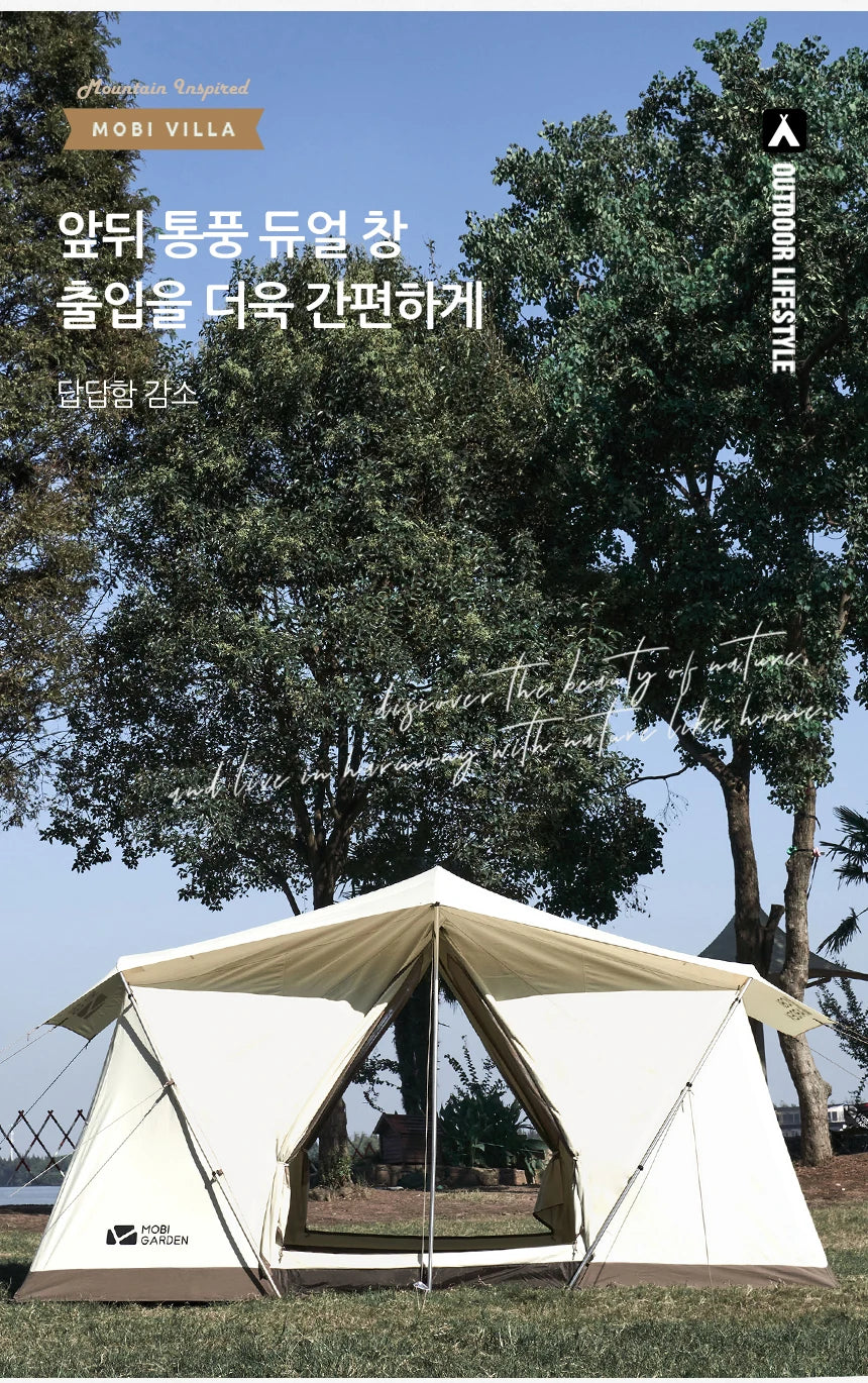 Mobi Garden ERA205 Cotton Glamping Tent – 3-Person
