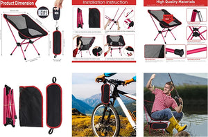 Ultralight Folding Camping Chair – Portable & Detachable