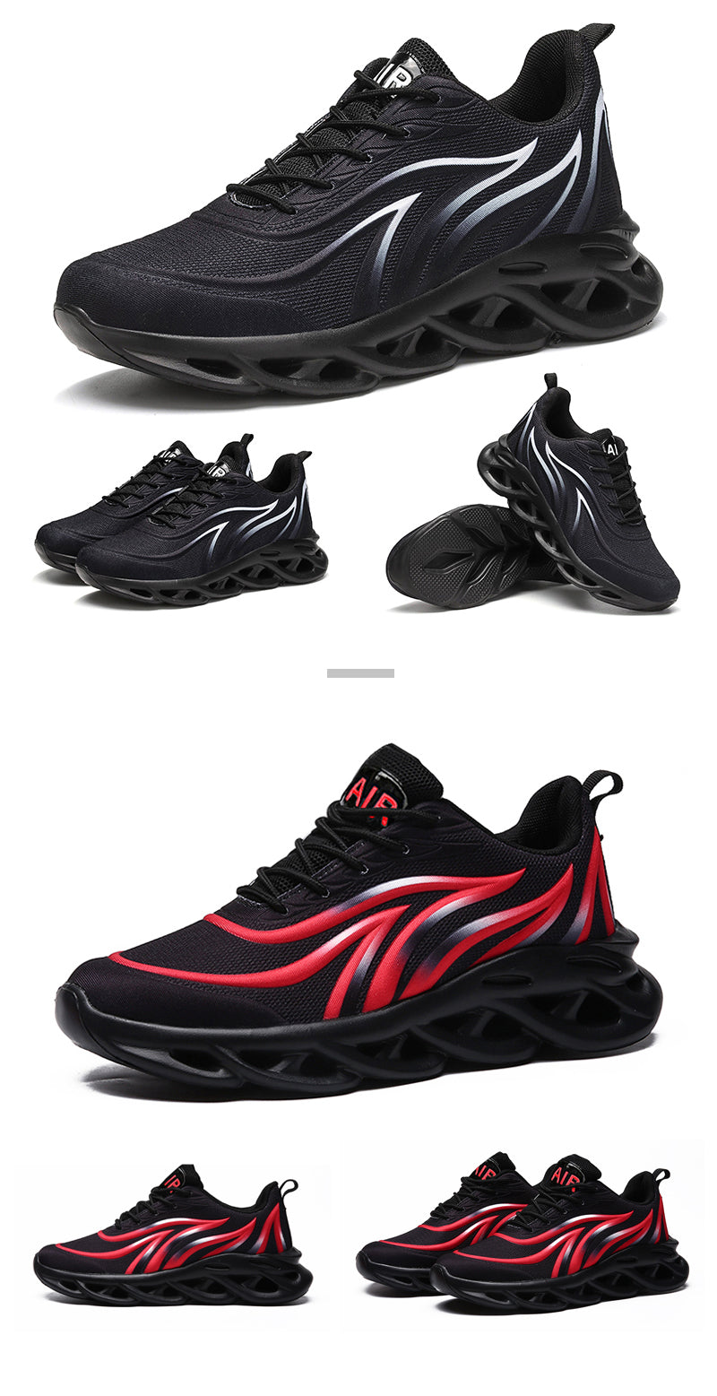 Men’s Flame Printed Flying Weave Running Sneakers