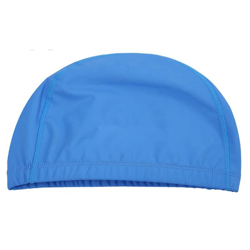 PU Fabric Waterproof Swimming Cap for Men & Women