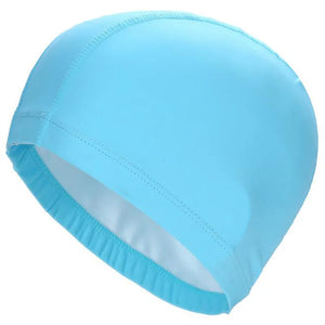 PU Fabric Waterproof Swimming Cap for Men & Women