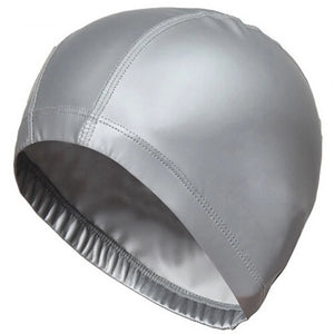 PU Fabric Waterproof Swimming Cap for Men & Women