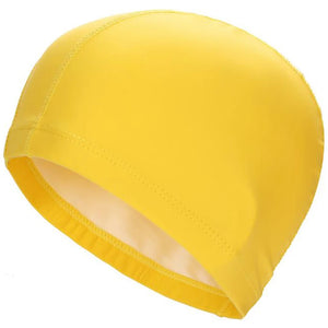 PU Fabric Waterproof Swimming Cap for Men & Women