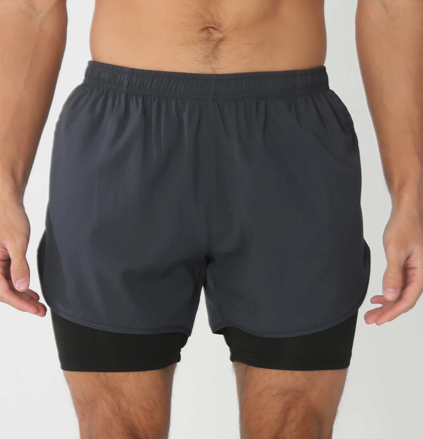 Men’s Quick-Dry Gym Running Shorts with Liner