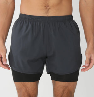 Men’s Quick-Dry Gym Running Shorts with Liner