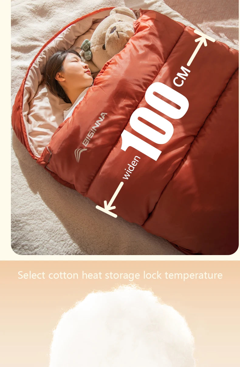 BISINNA Large Lightweight 3-Season Sleeping Bag