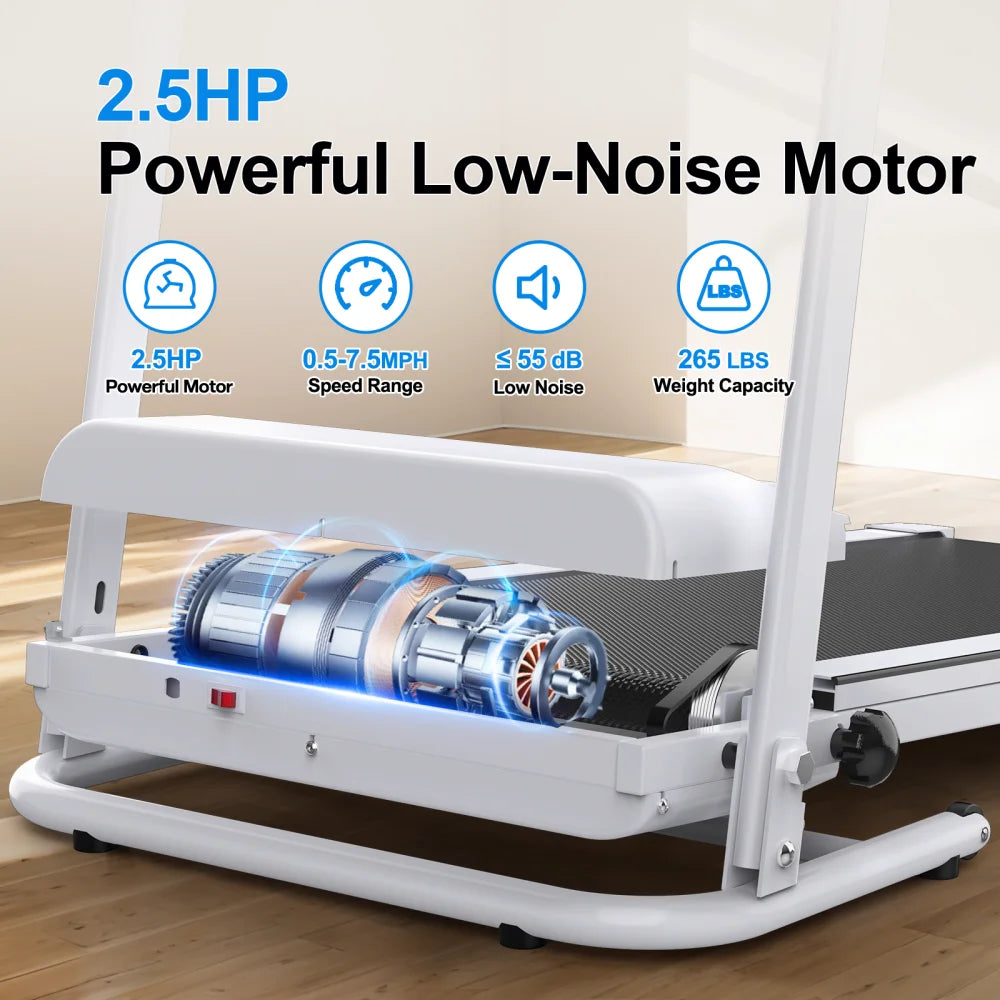 Folding Treadmill with Incline – 2.5HP, Bluetooth, 12KM/H