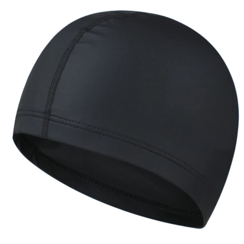 PU Fabric Waterproof Swimming Cap for Men & Women