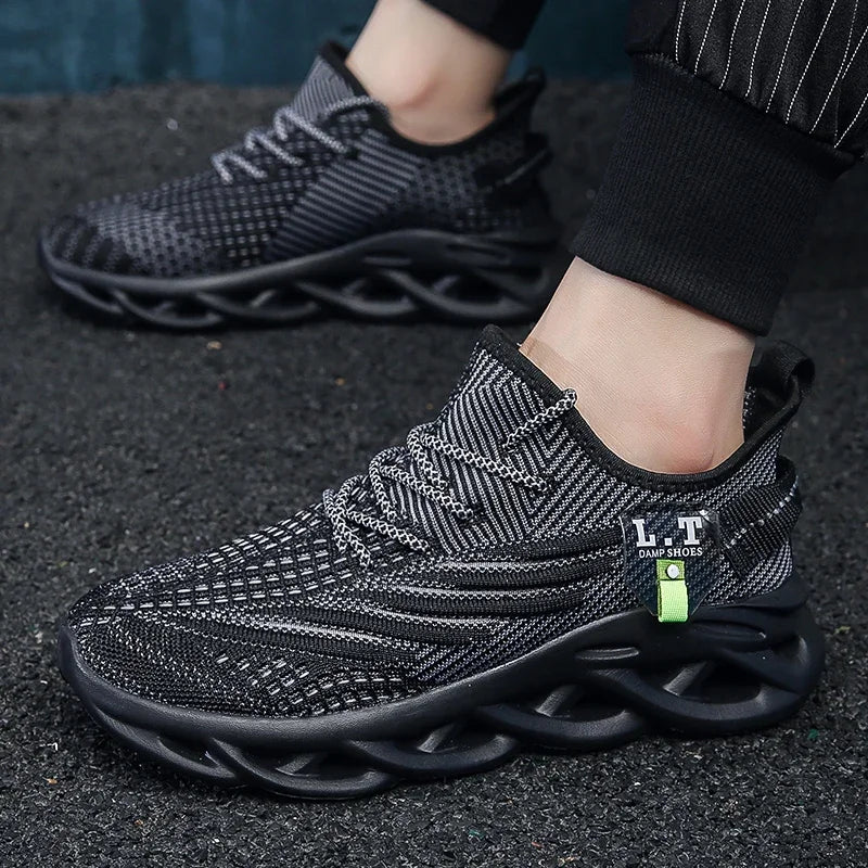 YRZL Men's Breathable Mesh Running Sneakers