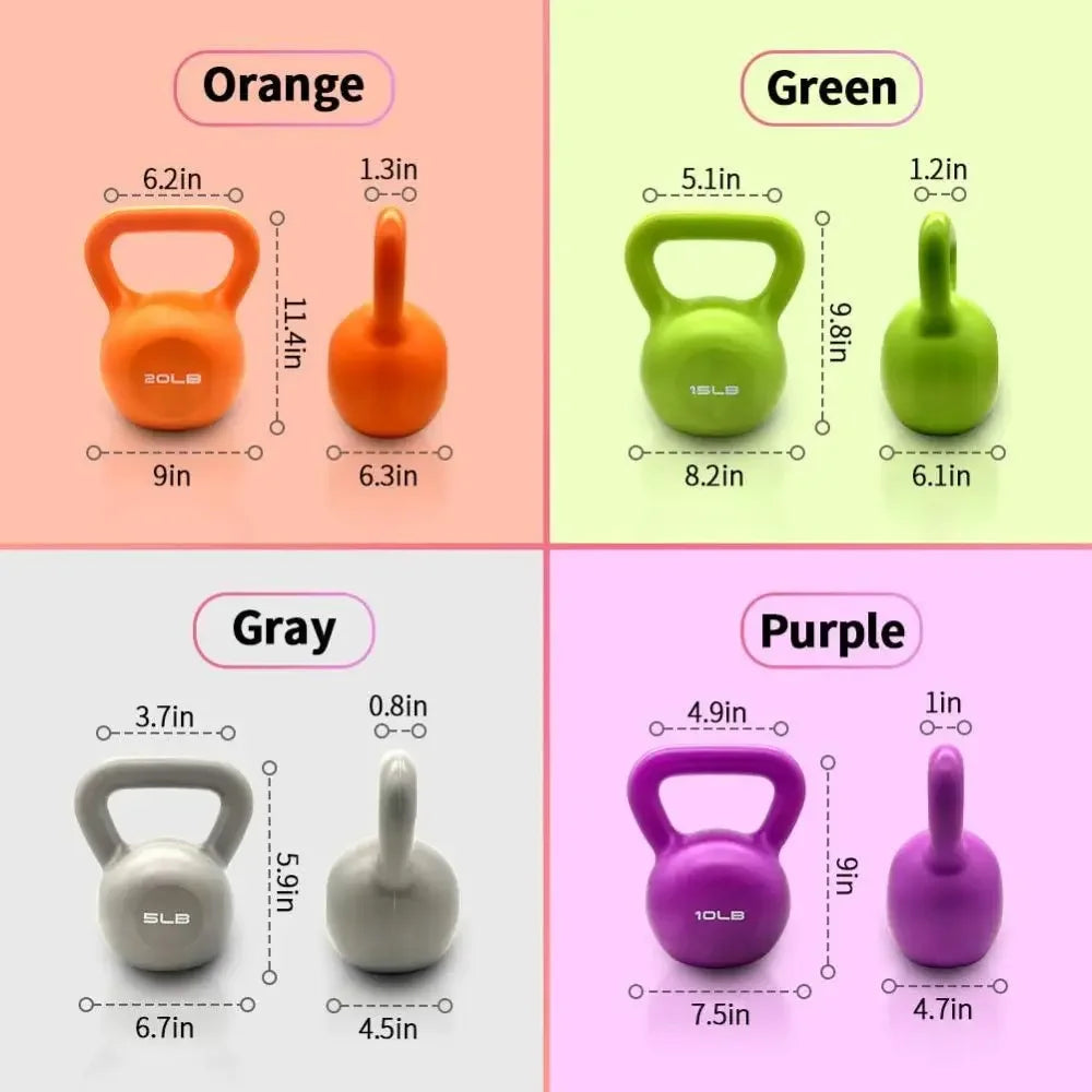 5LB Vinyl Coated Kettlebell – Strength Training for Women