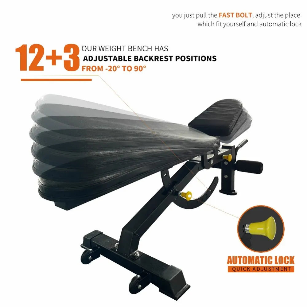 Foldable Adjustable Weight Bench – Full Body Strength Training