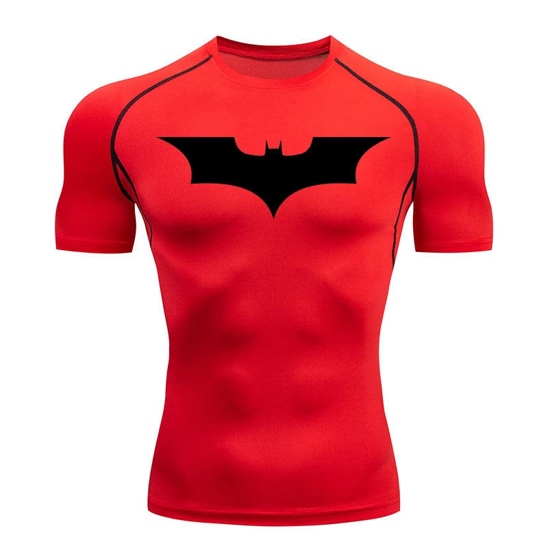 Men’s Bat Print Compression Workout Shirt