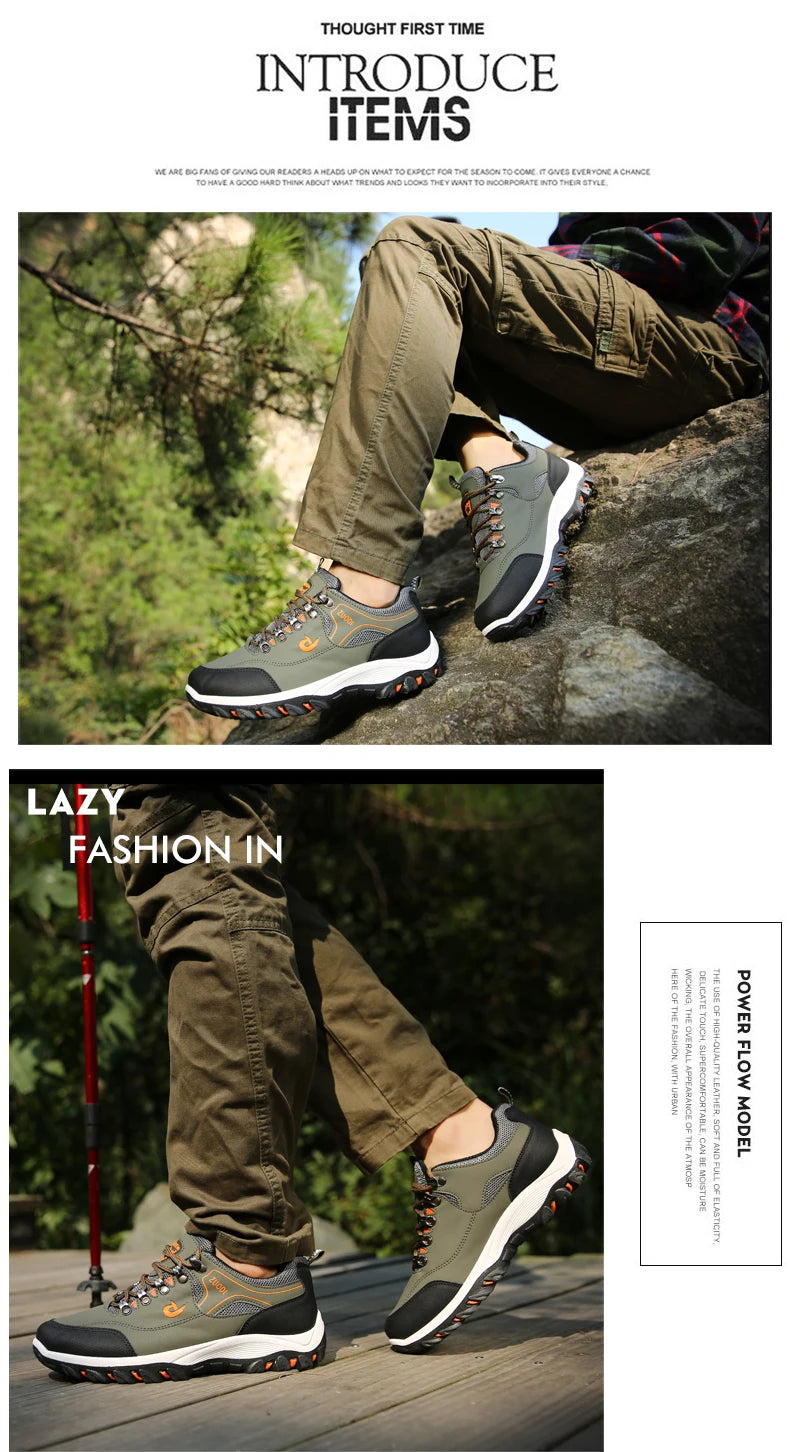 Men’s Waterproof Leather Hiking & Tactical Shoes