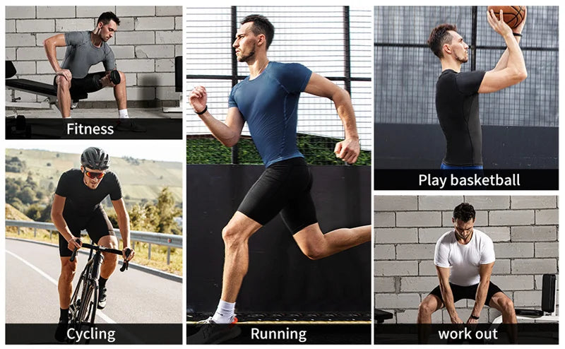 Men’s Printed Compression Workout Shirt