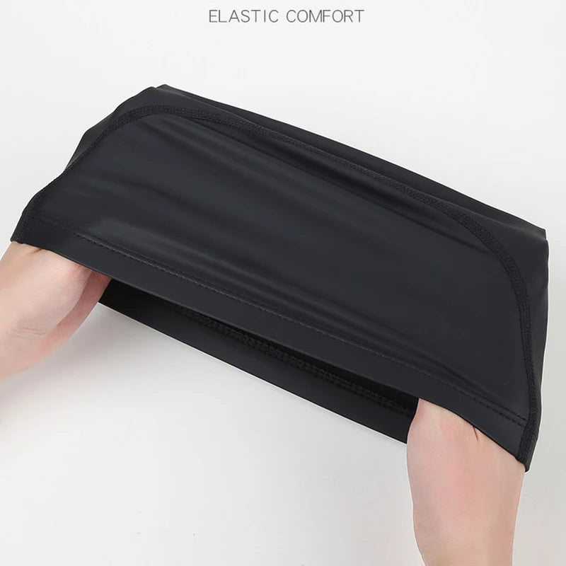 PU Fabric Waterproof Swimming Cap for Men & Women
