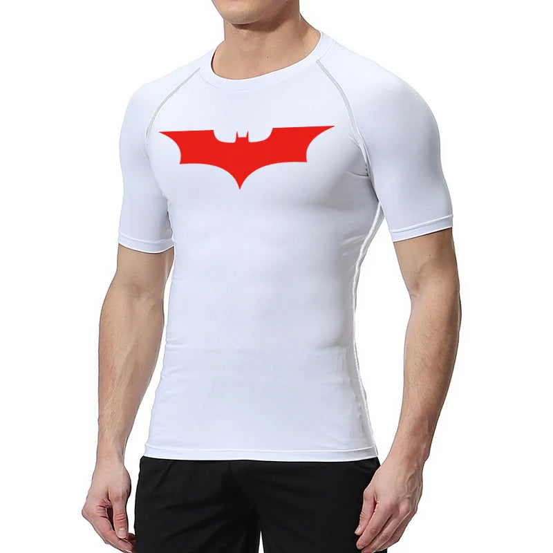 Men’s Bat Print Compression Workout Shirt