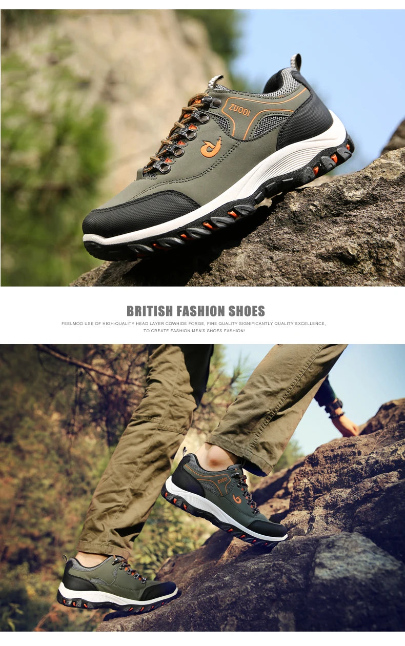Men’s Waterproof Leather Hiking & Tactical Shoes