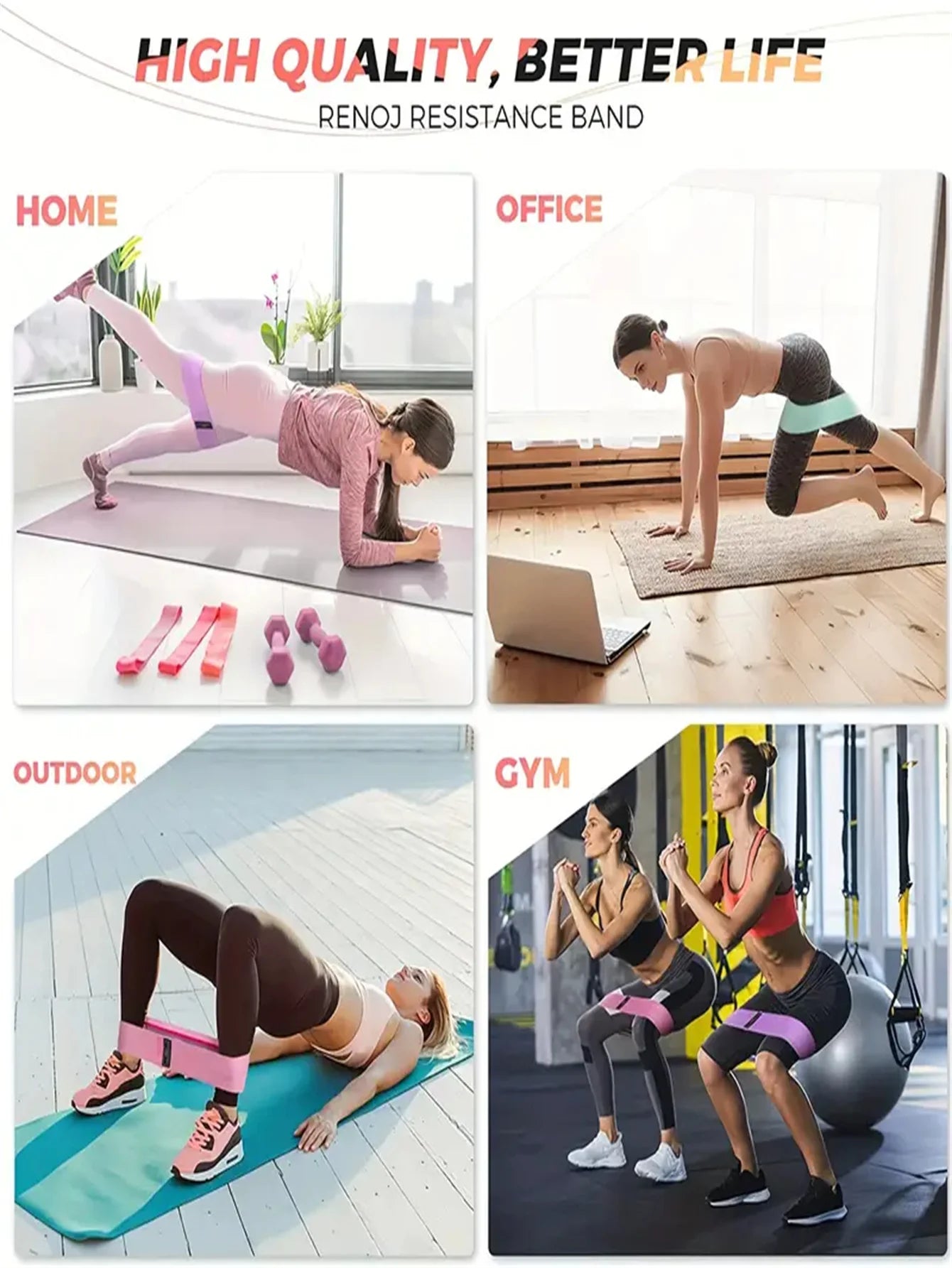 Pilates & Yoga Elastic Resistance Bands – Stretch & Flex