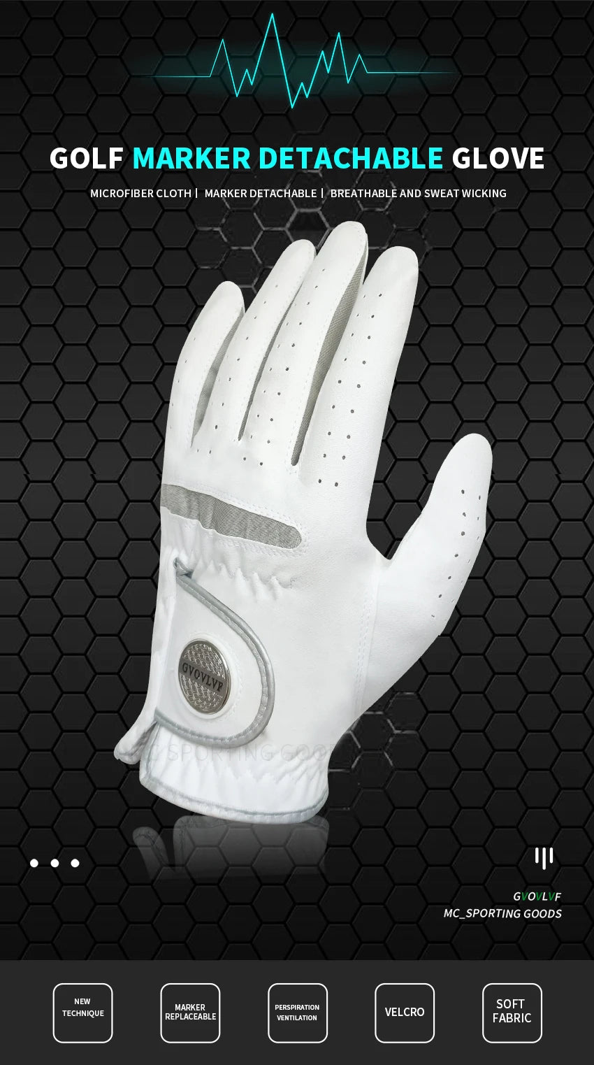 1pc Men’s Golf Glove – Micro Soft Fabric