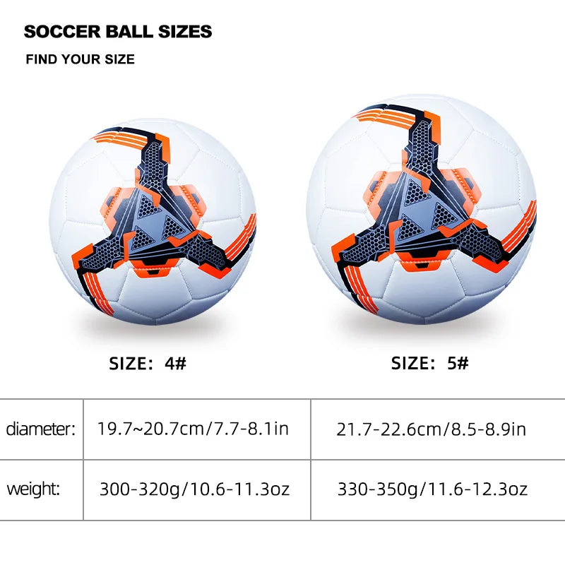 1pc Soccer Ball – Size 4/5 Wear-Resistant Soft Football for Training & Competition