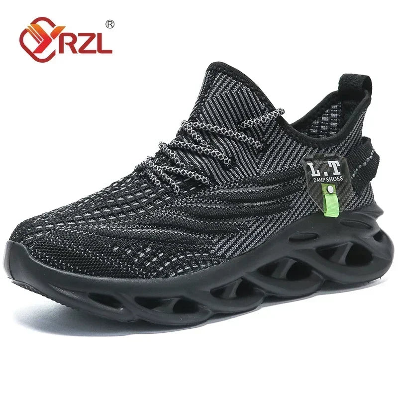 YRZL Men's Breathable Mesh Running Sneakers