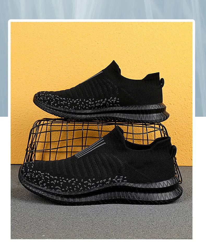 Men's Breathable Slip-On Running Sneakers