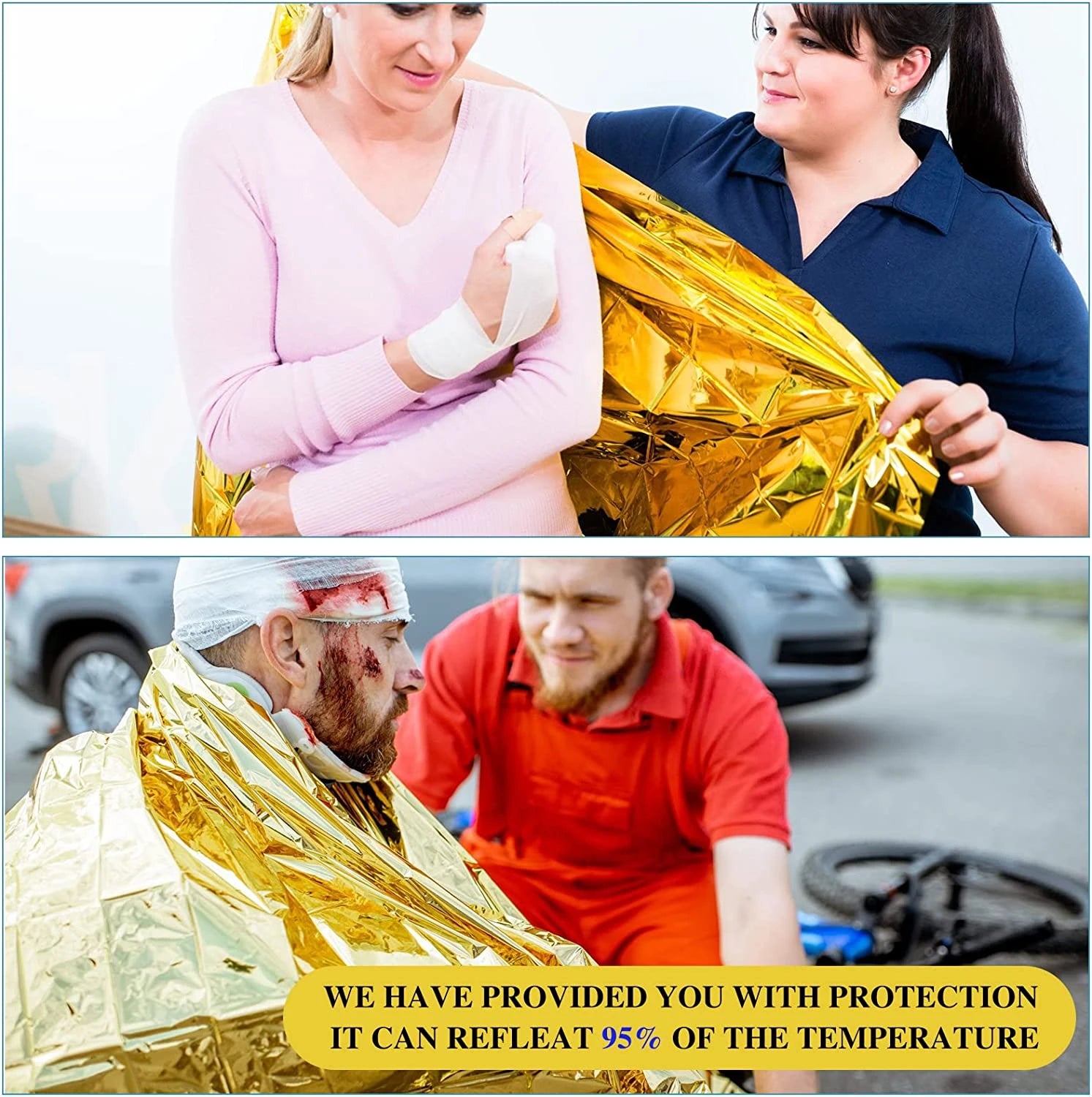 Outdoor Waterproof Survival Thermal Blanket (5-30 Pc)