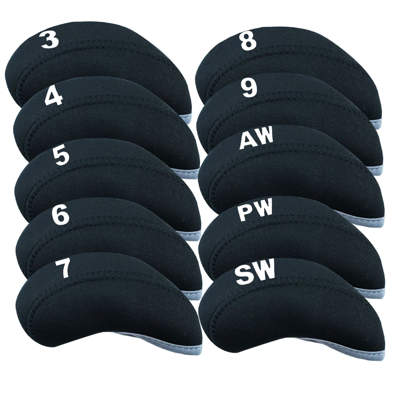 Golf Iron Head Covers 10pcs Set