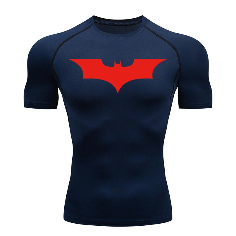 Men’s Bat Print Compression Workout Shirt