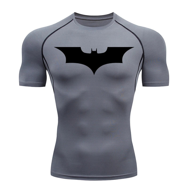 Men’s Bat Print Compression Workout Shirt