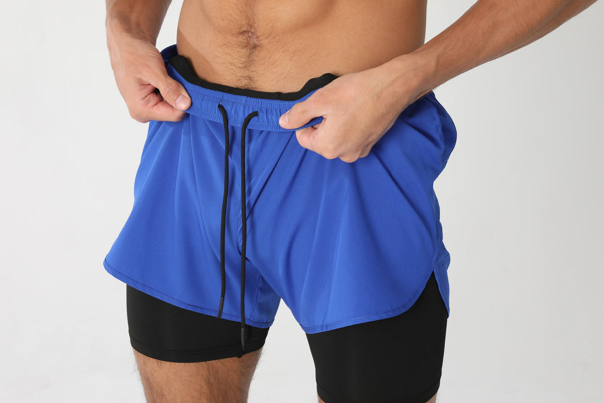 Men’s Quick-Dry Gym Running Shorts with Liner