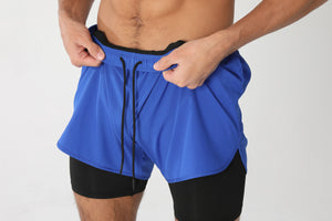 Men’s Quick-Dry Gym Running Shorts with Liner