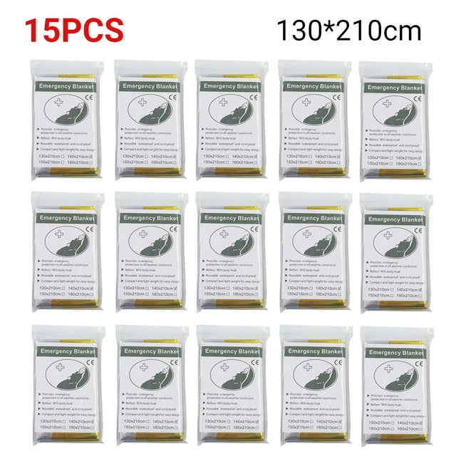 Outdoor Waterproof Survival Thermal Blanket (5-30 Pc)