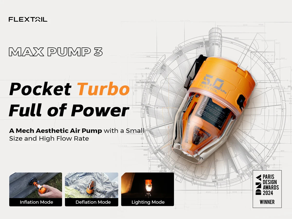 FLEXTAIL MAX PUMP 3 – Portable Electric Air Pump with Light