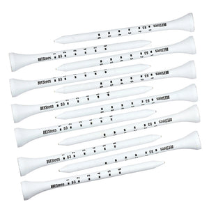 50pcs Premium Wooden Golf Tees with Height Markers