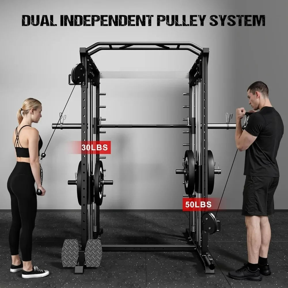 M21 Smith Machine – 2000LBS Multi-Function Power Cage