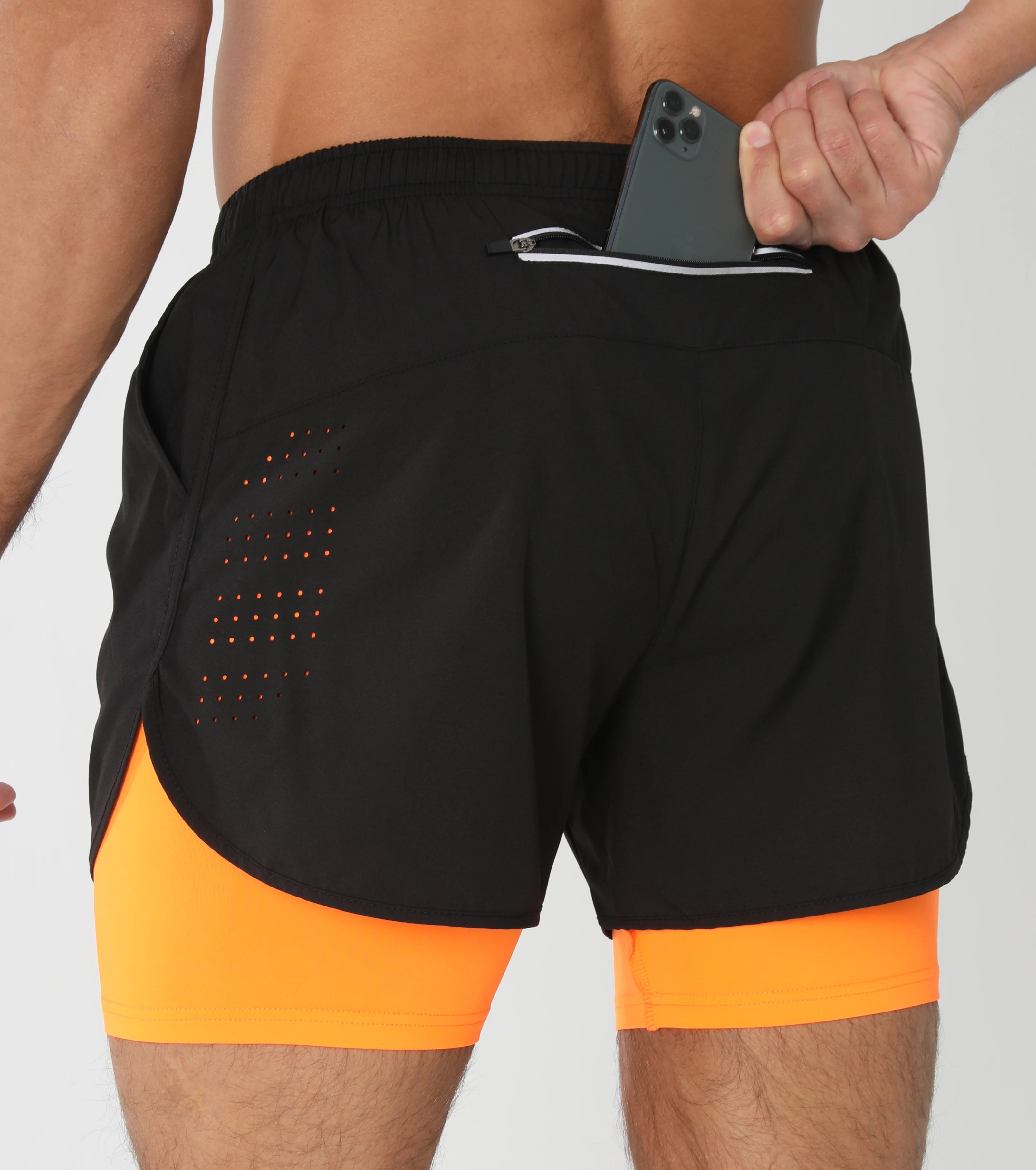 Men’s Quick-Dry Gym Running Shorts with Liner