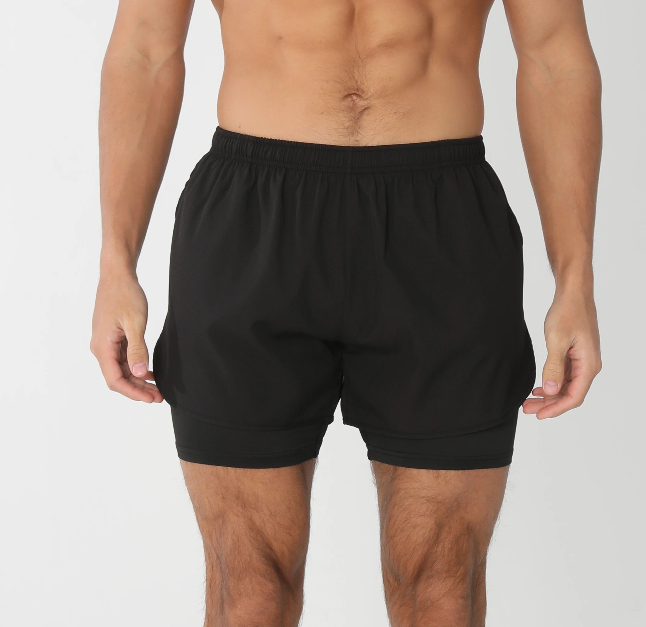 Men’s Quick-Dry Gym Running Shorts with Liner