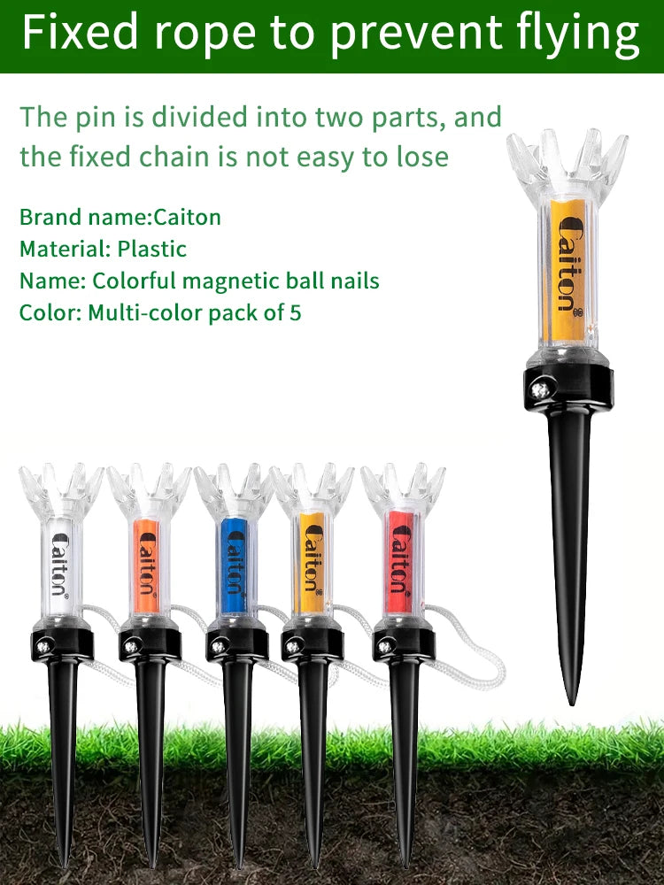 Improve Your Golf Game with the Caiton 5pcs Magnetic Plastic Golf Tee Set