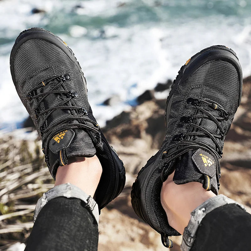 HIKEUP Men’s Non-Slip Breathable Hiking Shoes