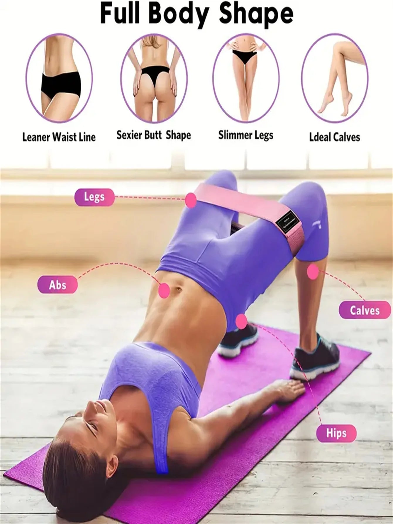 Pilates & Yoga Elastic Resistance Bands – Stretch & Flex