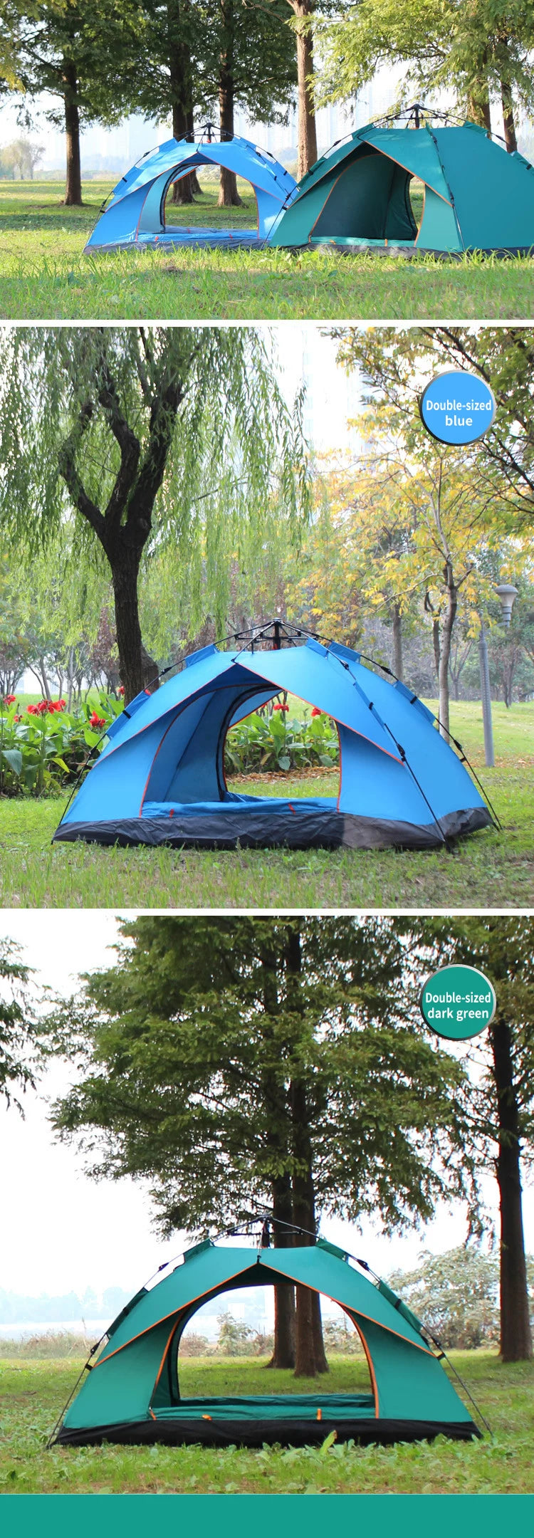 Outdoor Folding Tent – Fully Automatic Quick Opening Tent for 3-4 Person Camping