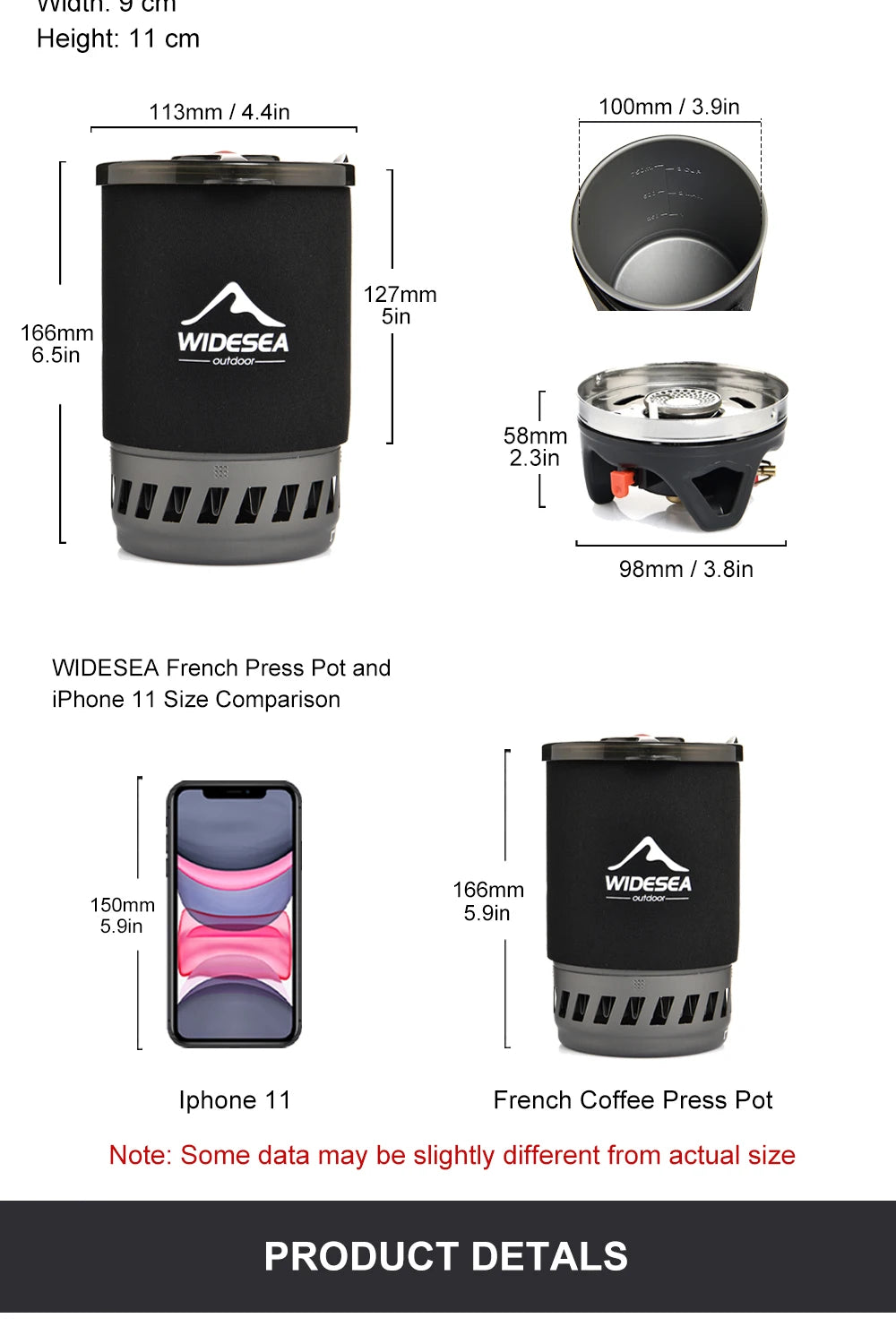 Widesea Camping Cooking System with Heat Exchanger