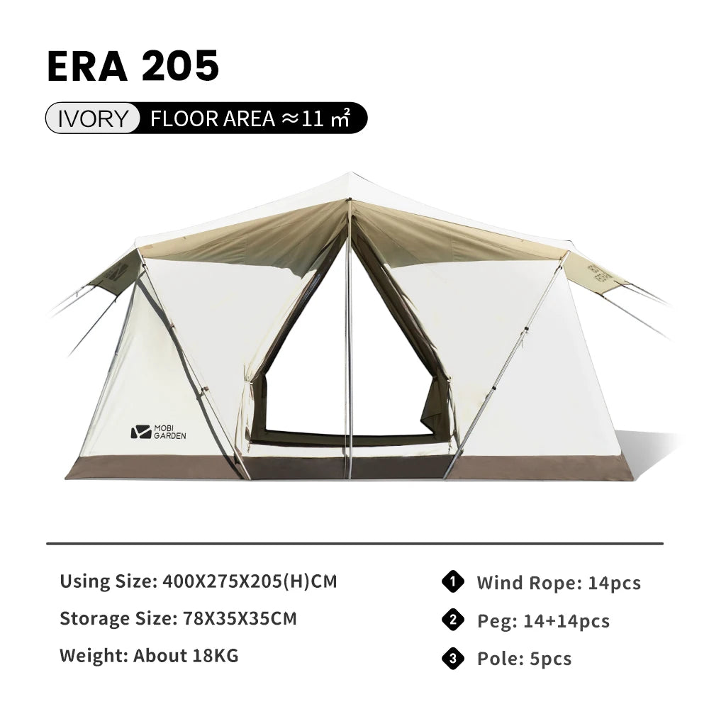 Mobi Garden ERA205 Cotton Glamping Tent – 3-Person