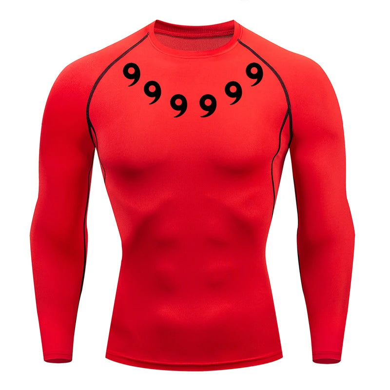 Men’s Printed Compression Workout Shirt