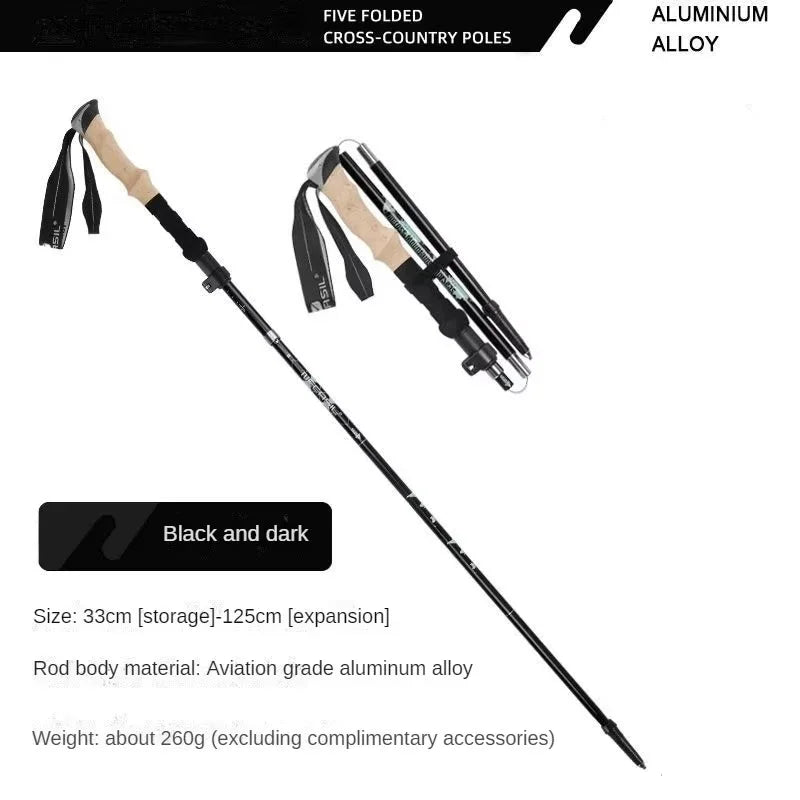 Ultra-Lightweight Folding Trekking Pole – Telescopic Aluminum