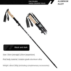 Ultra-Lightweight Folding Trekking Pole – Telescopic Aluminum
