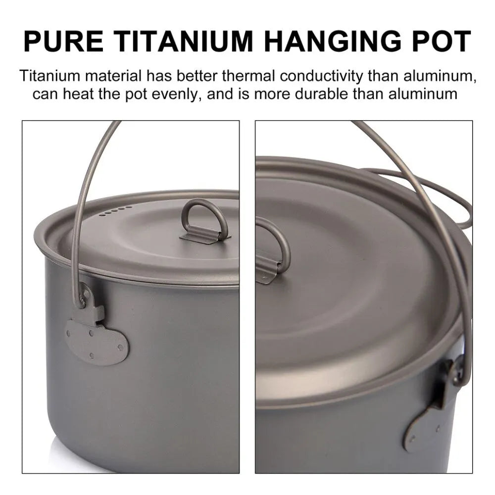 Widesea Titanium Camping Cookware Set
