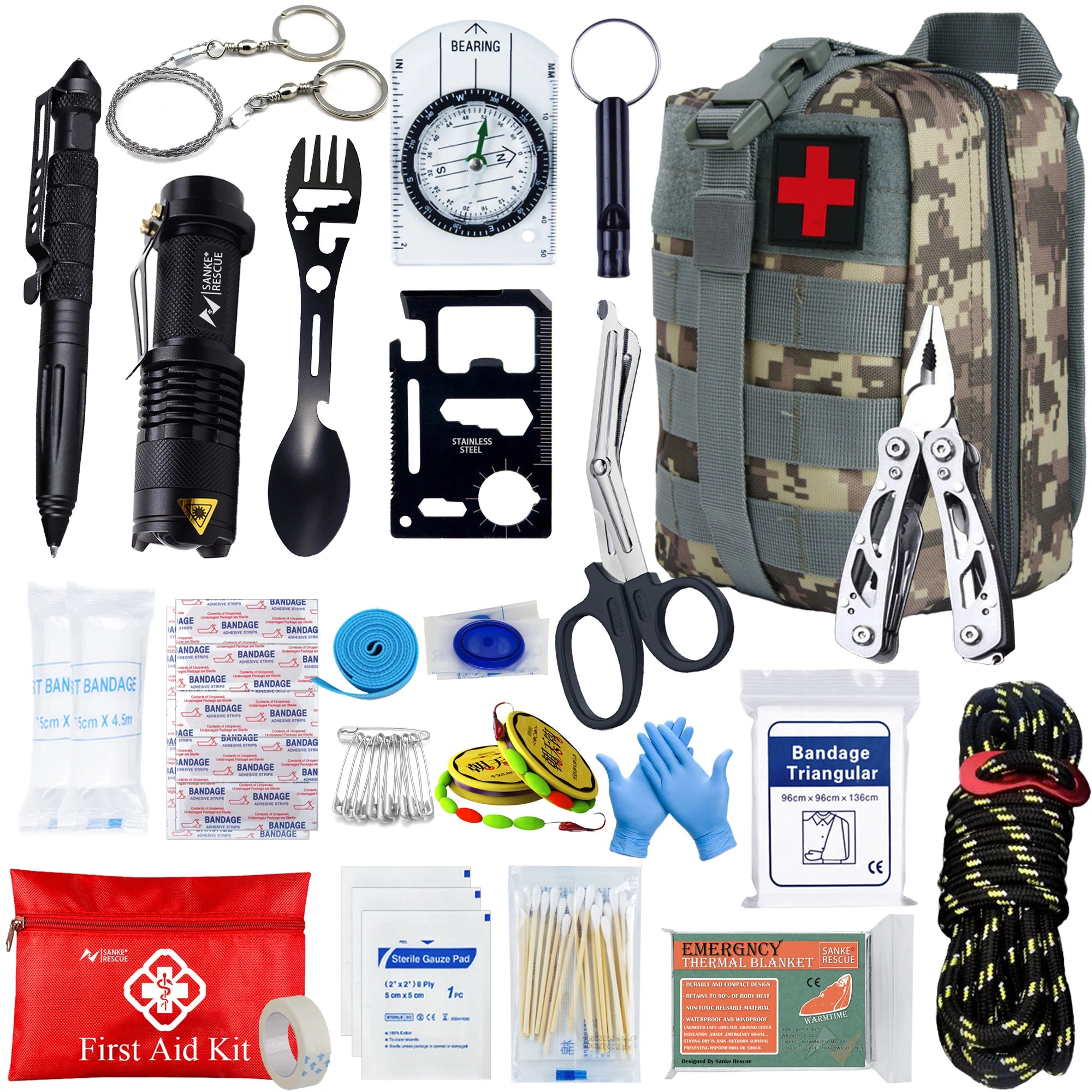 Tactical Car First Aid & Survival Kit