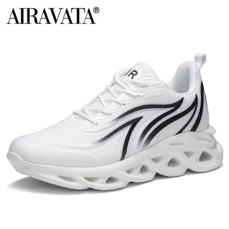 Men’s Flame Printed Flying Weave Running Sneakers